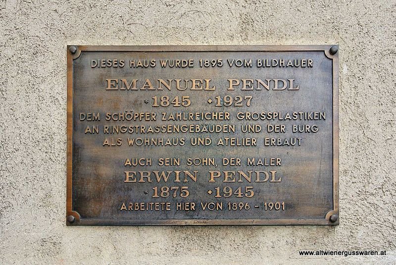 Hinweisschild "Emanuel Pendl" Bronze
